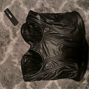 Black Faux Corset